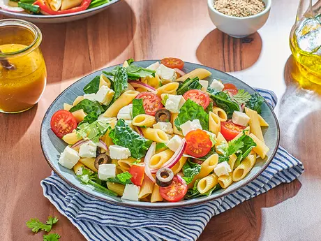 Mediterranean Pasta Salad with Feta Cheese