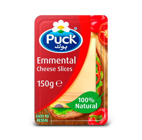 4 Puck® Natural emmental slices