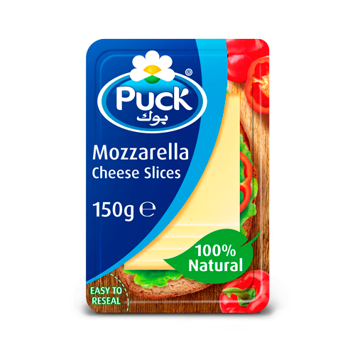 4 Puck® Natural mozzarella slices Slices