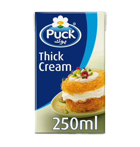 2 tbsp Puck® Thick cream to garnish