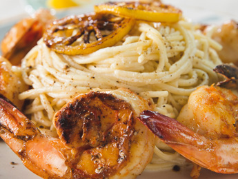 Spaghetti & Spicy Prawns