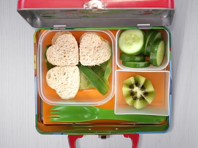 Tree Shaped Lunchbox with Puck Cream Cheese Spread