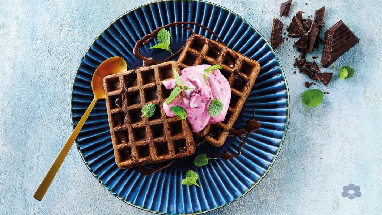 Chocolate Belgian waffles