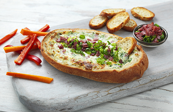 Creamy Cheese Dip Loaf