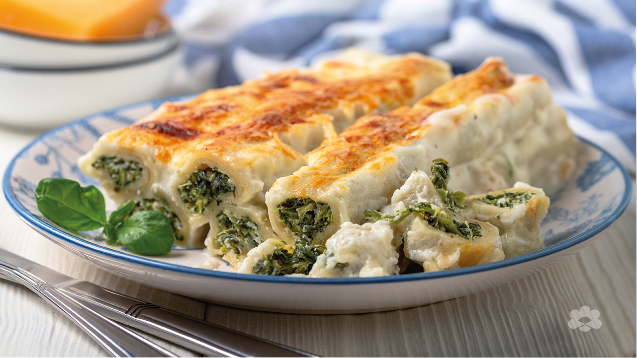 Béchamel Spinach Cannelloni 
