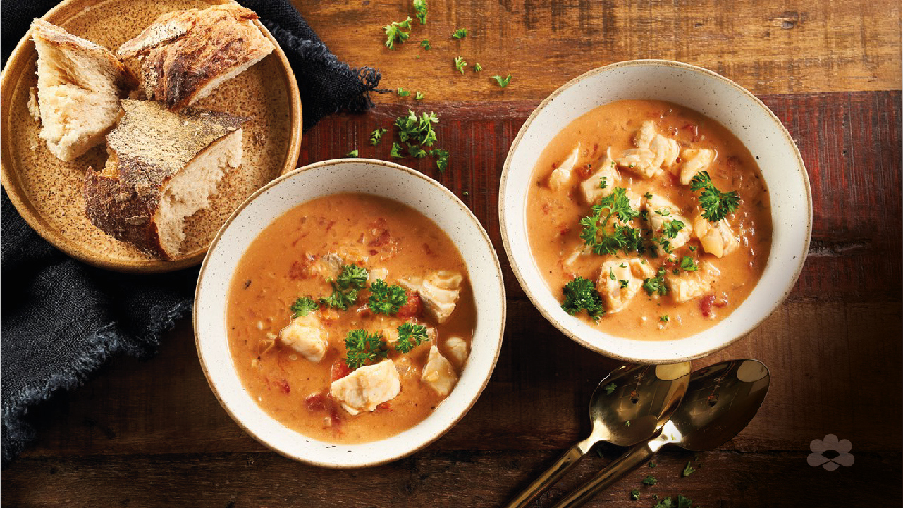 Fish soup with tomatoes 