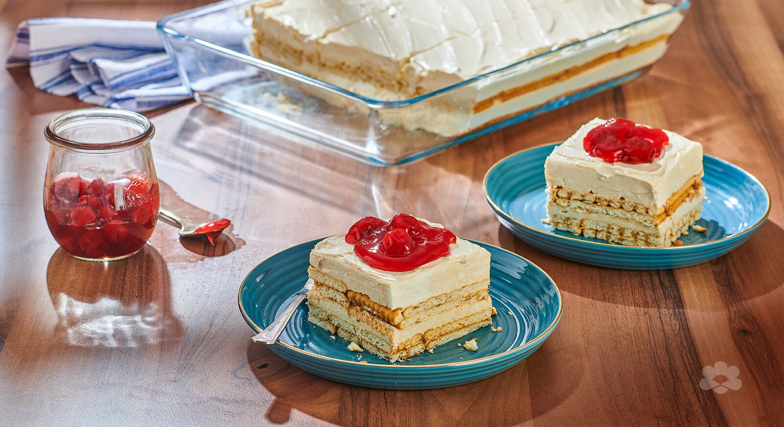 No-Bake Caramel and Jam Cheesecake